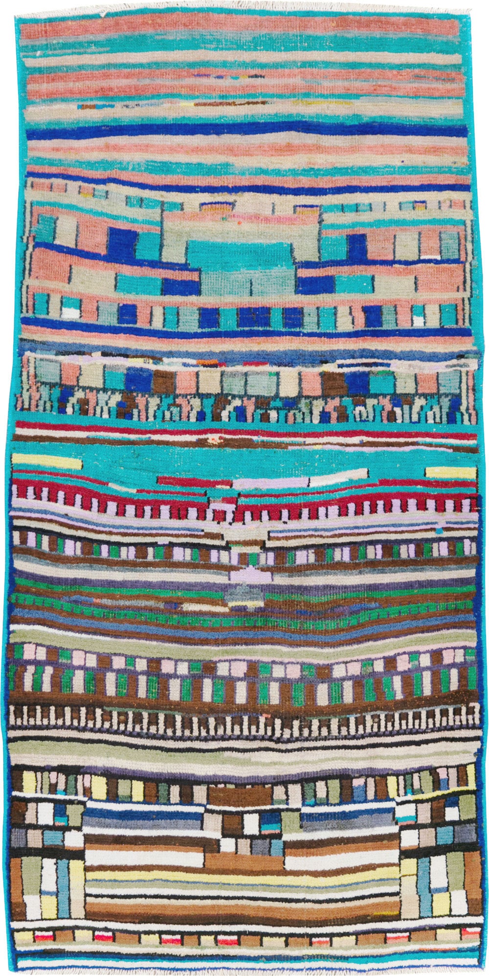 Vintage Persian Mahal Throw Rug, No.27433 - Galerie Shabab