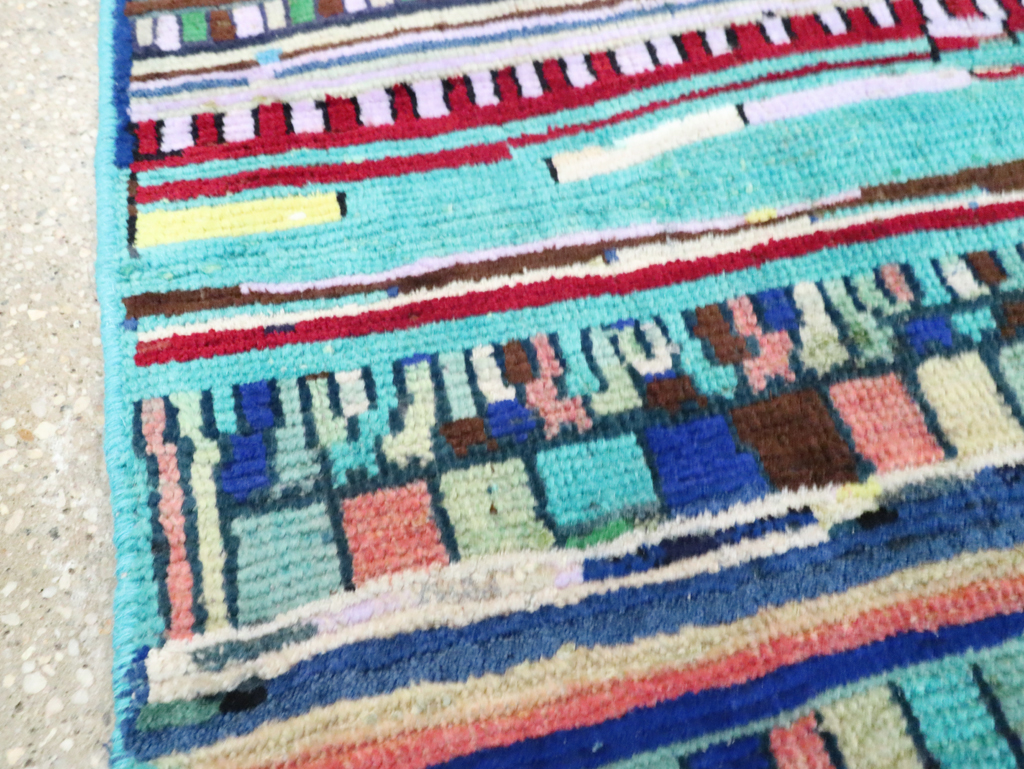 Vintage Persian Mahal Throw Rug, No.27433 - Galerie Shabab