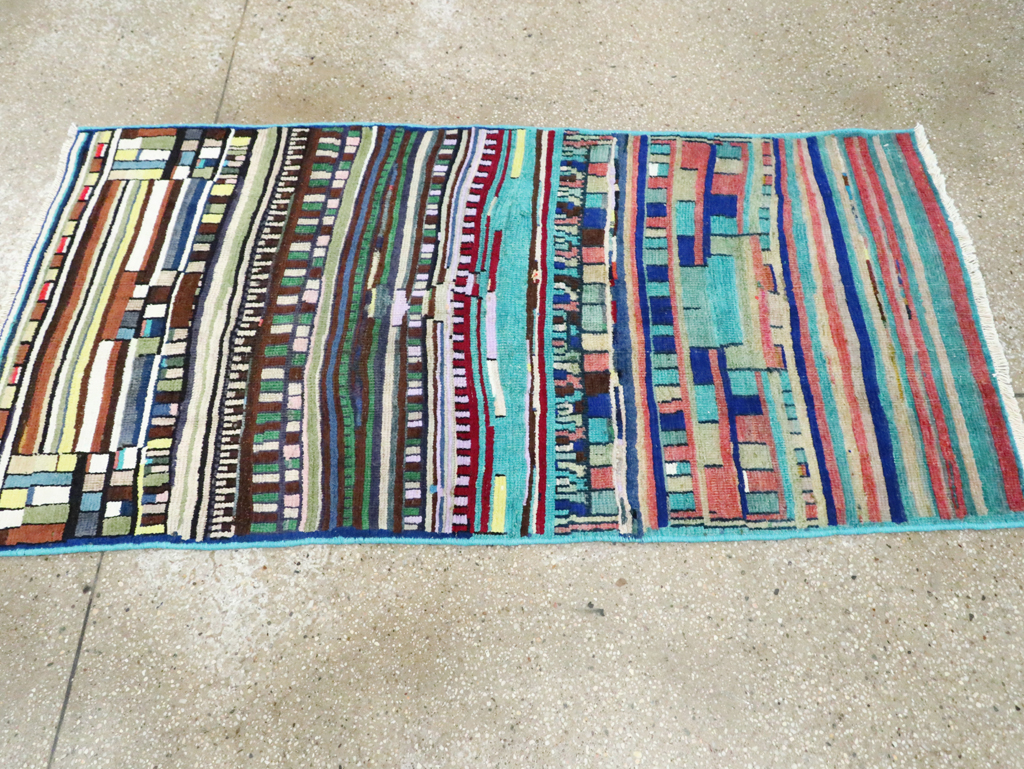 Vintage Persian Mahal Throw Rug, No.27433 - Galerie Shabab