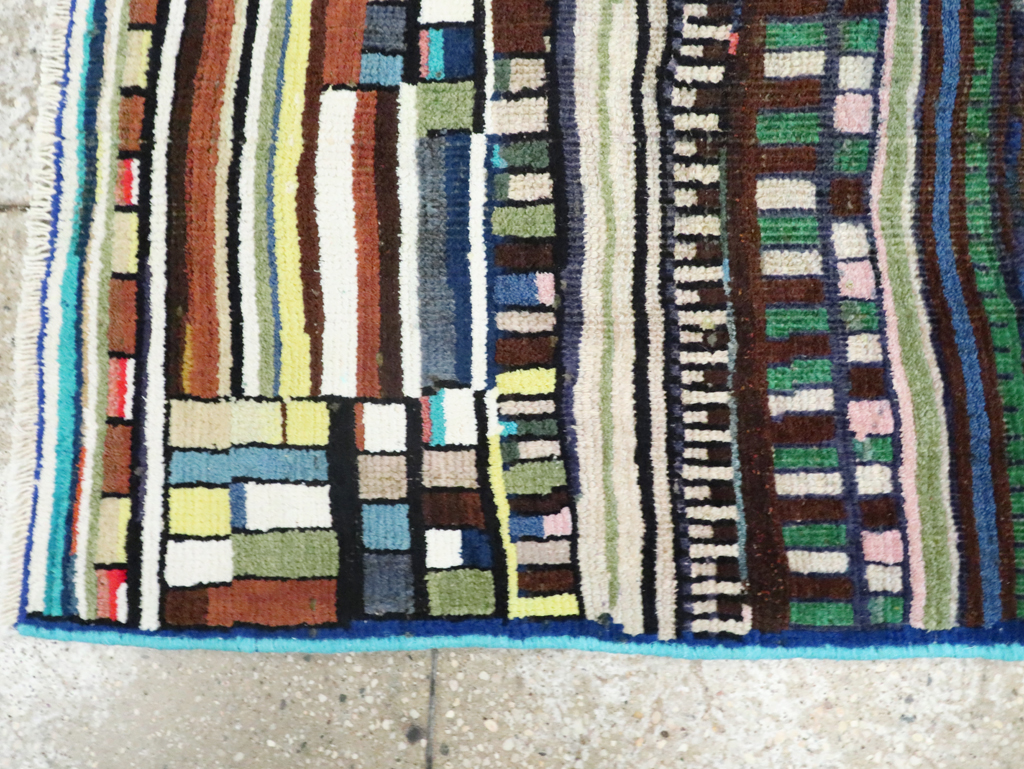 Vintage Persian Mahal Throw Rug, No.27433 - Galerie Shabab