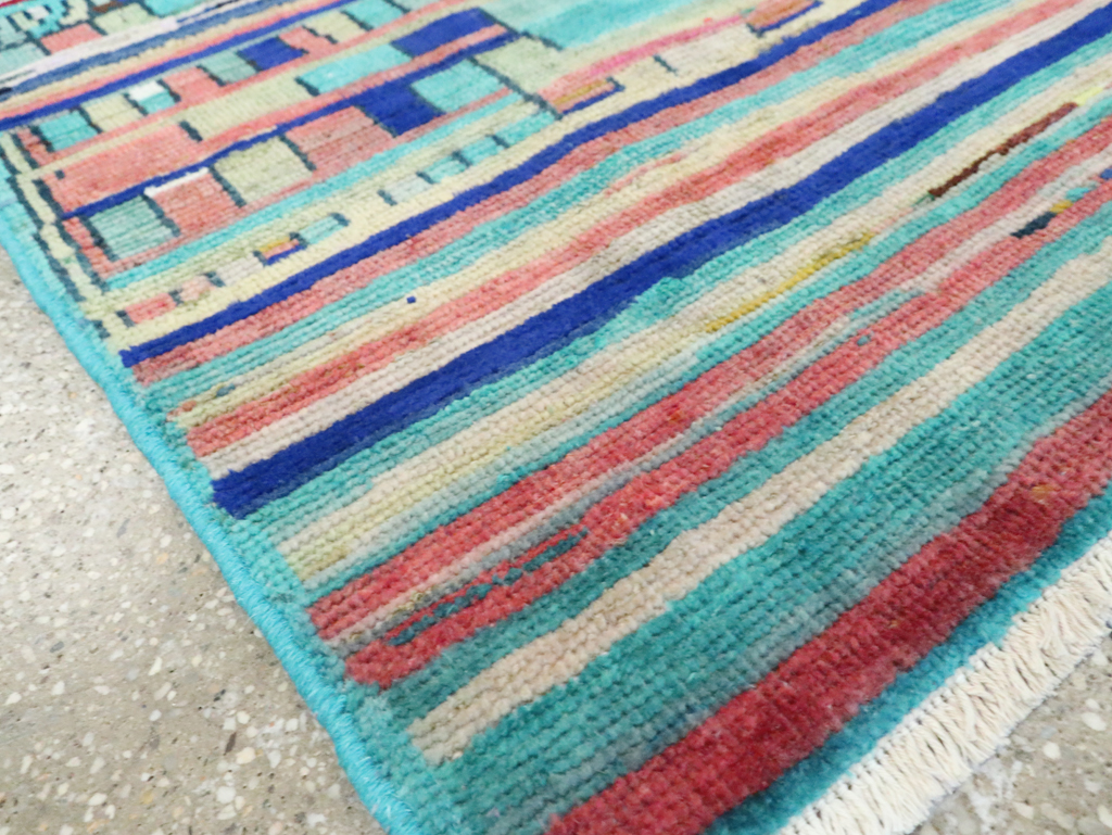 Vintage Persian Mahal Throw Rug, No.27433 - Galerie Shabab