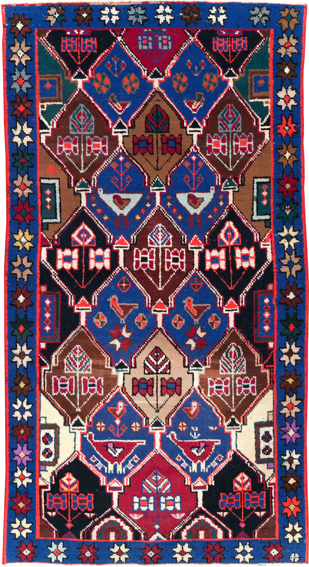 Vintage Persian Hamadan Rug, No.27436 - Galerie Shabab