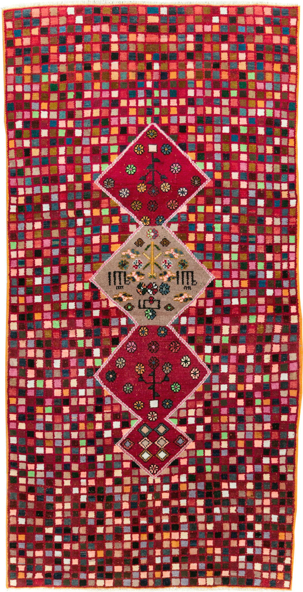 Mid-20th Century Persian Afshar Accent Rug, No.27442 - Galerie Shabab