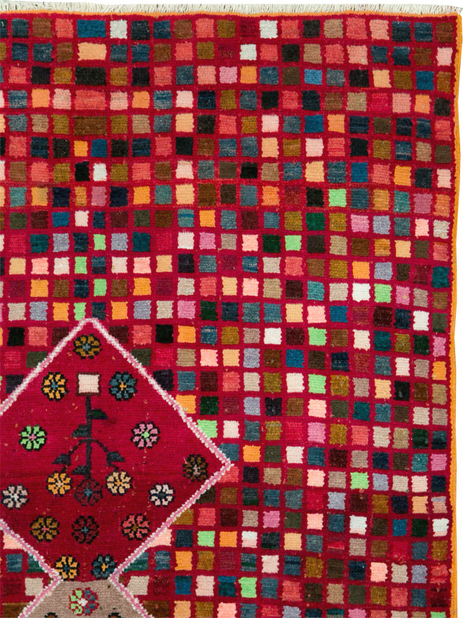 Mid-20th Century Persian Afshar Accent Rug, No.27442 - Galerie Shabab