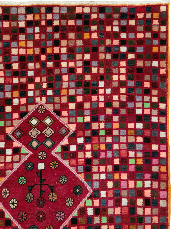 Mid-20th Century Persian Afshar Accent Rug, No.27442 - Galerie Shabab