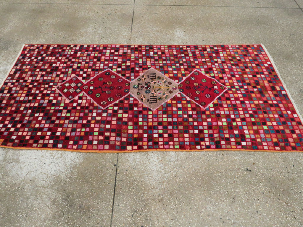 Mid-20th Century Persian Afshar Accent Rug, No.27442 - Galerie Shabab