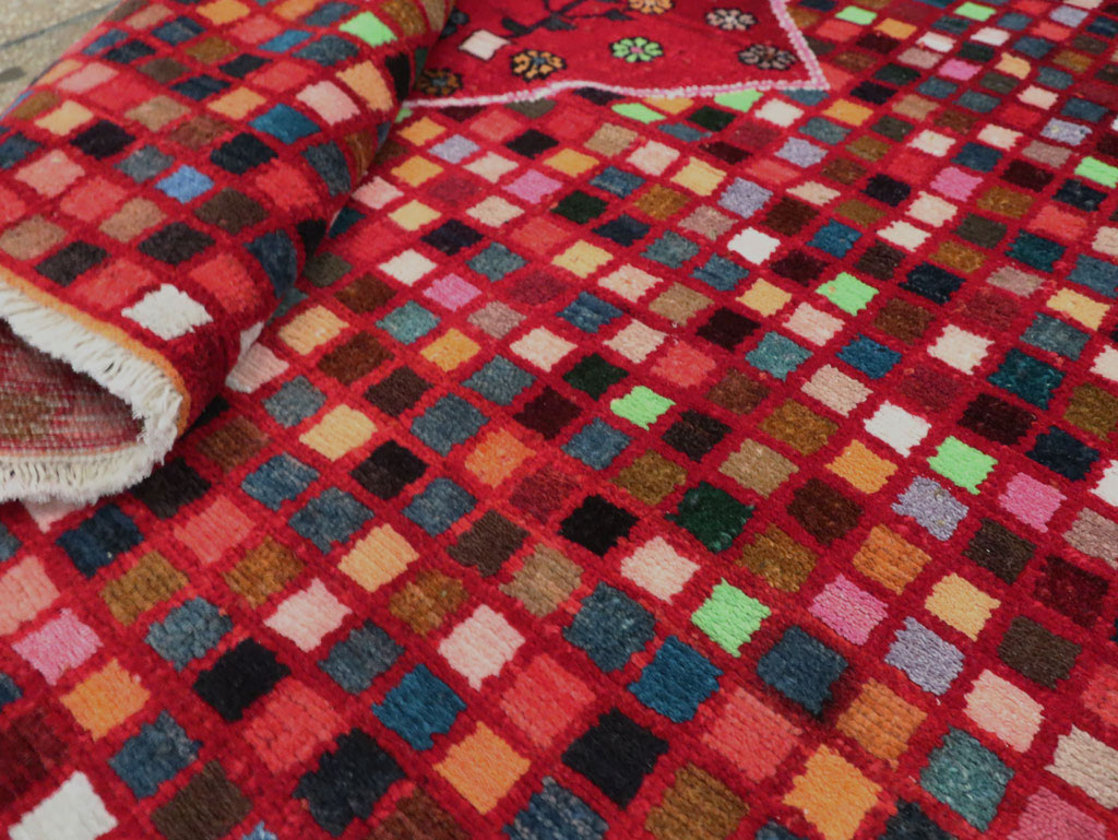 Mid-20th Century Persian Afshar Accent Rug, No.27442 - Galerie Shabab