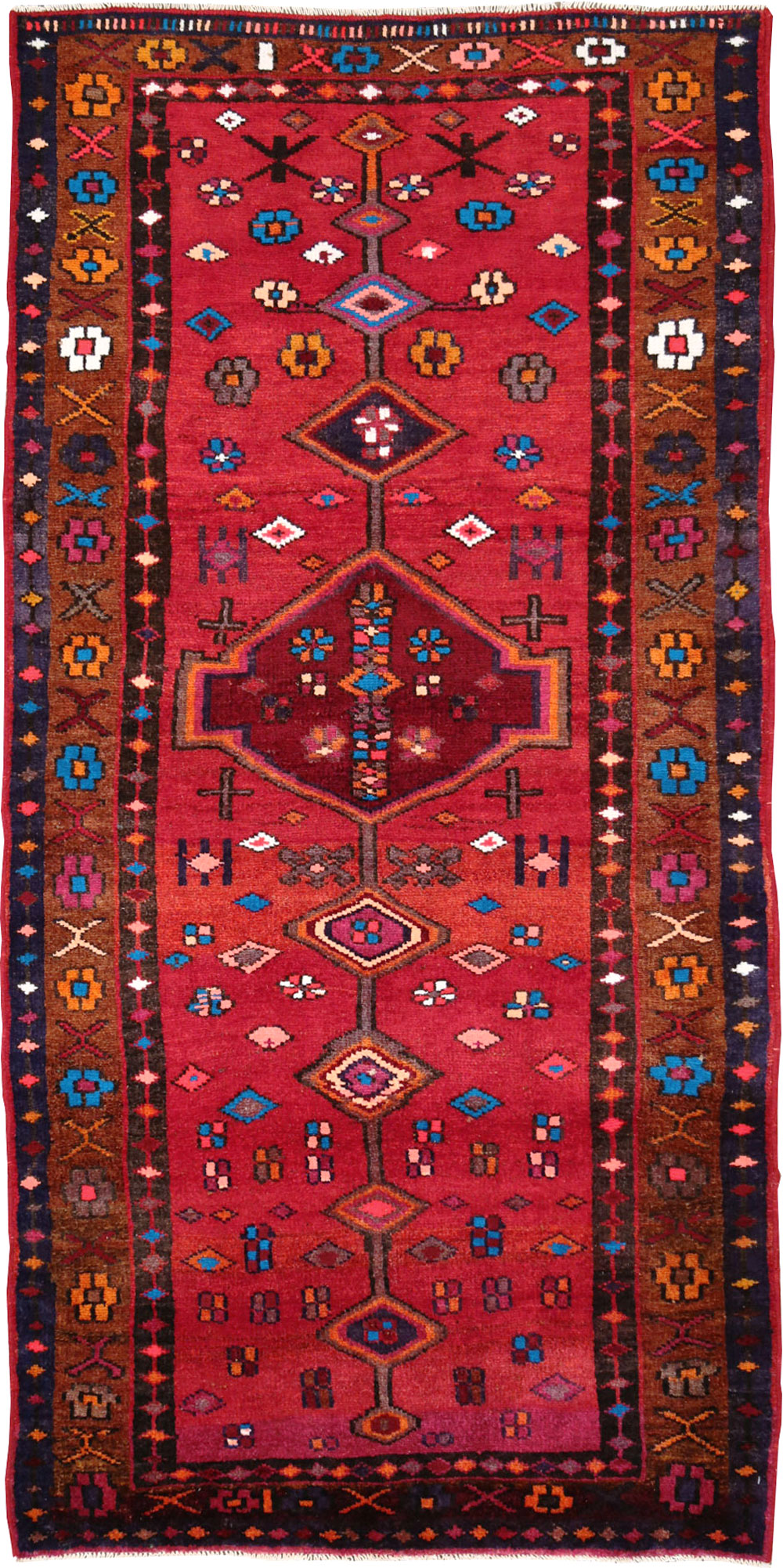 Vintage Persian Hamadan Rug, No.27443 - Galerie Shabab