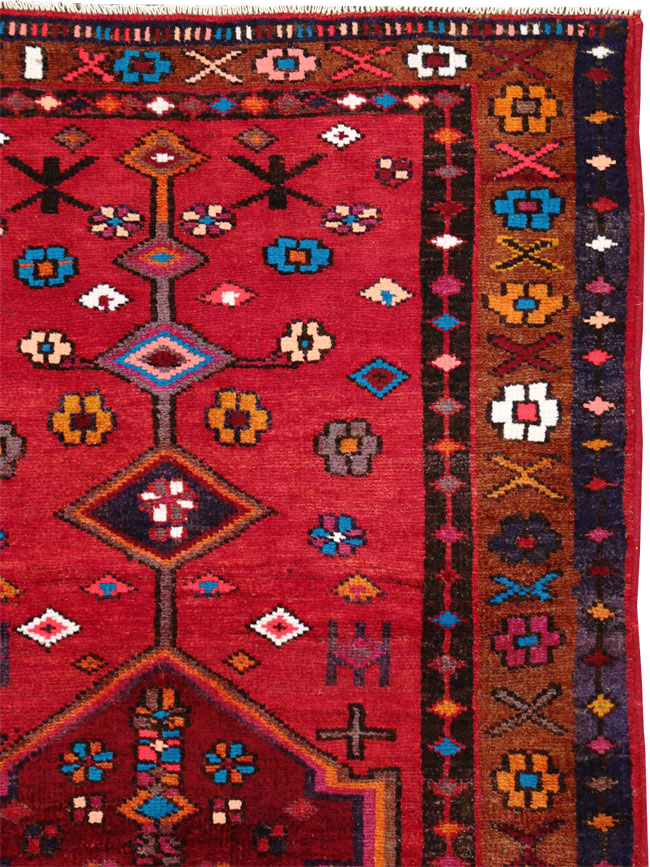 Vintage Persian Hamadan Rug, No.27443 - Galerie Shabab