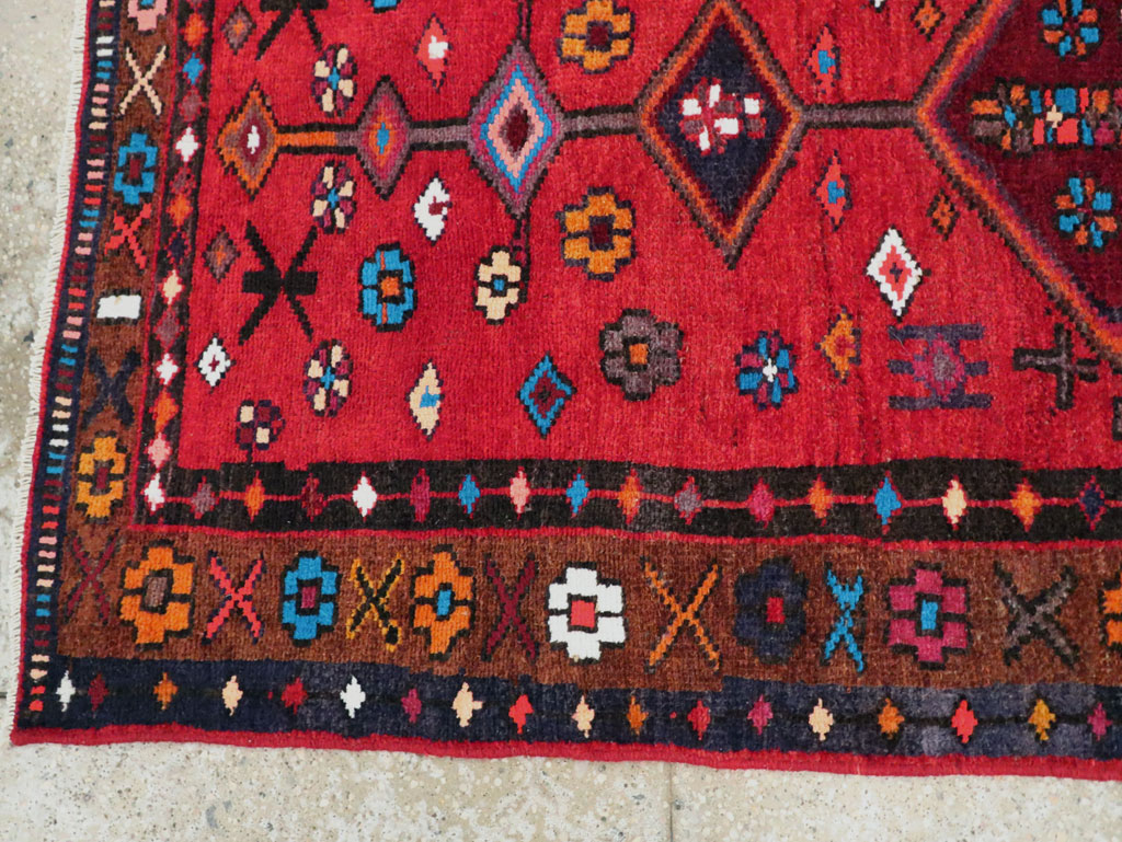 Vintage Persian Hamadan Rug, No.27443 - Galerie Shabab