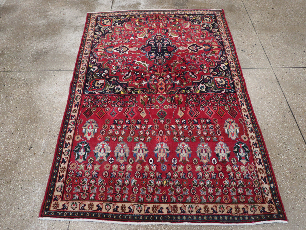 Vintage Persian Mashad Accent Rug, No.27448 - Galerie Shabab