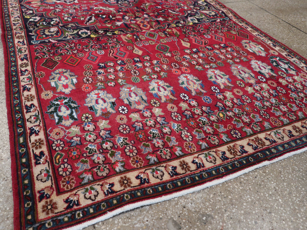 Vintage Persian Mashad Accent Rug, No.27448 - Galerie Shabab