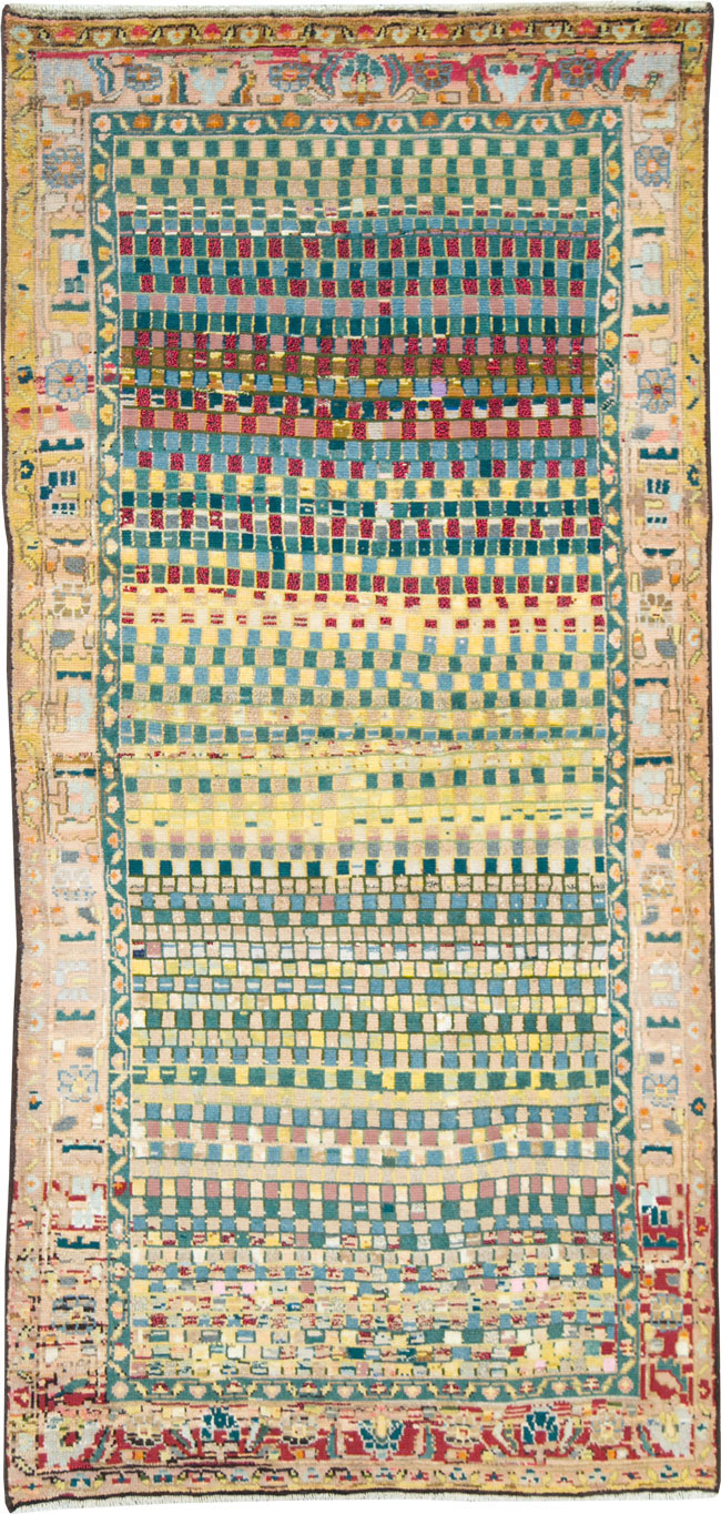 Vintage Persian Modern Style Hamadan Throw Rug, No.27451 - Galerie Shabab