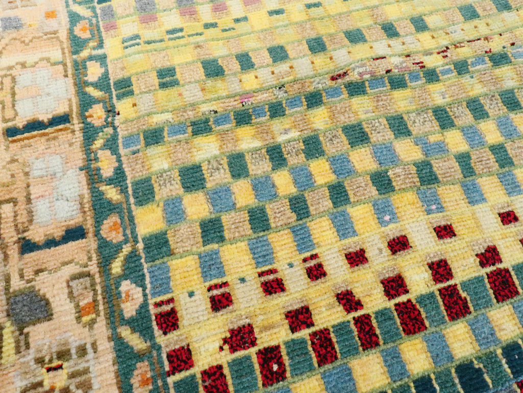 Vintage Persian Modern Style Hamadan Throw Rug, No.27451 - Galerie Shabab