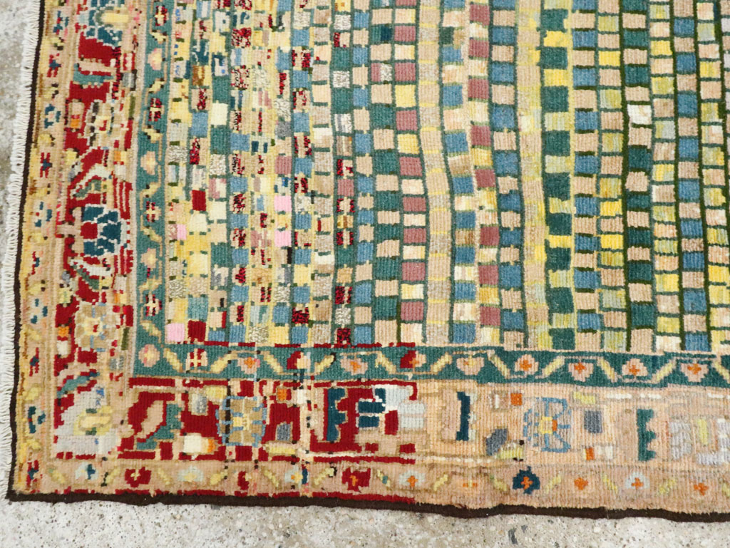 Vintage Persian Modern Style Hamadan Throw Rug, No.27451 - Galerie Shabab