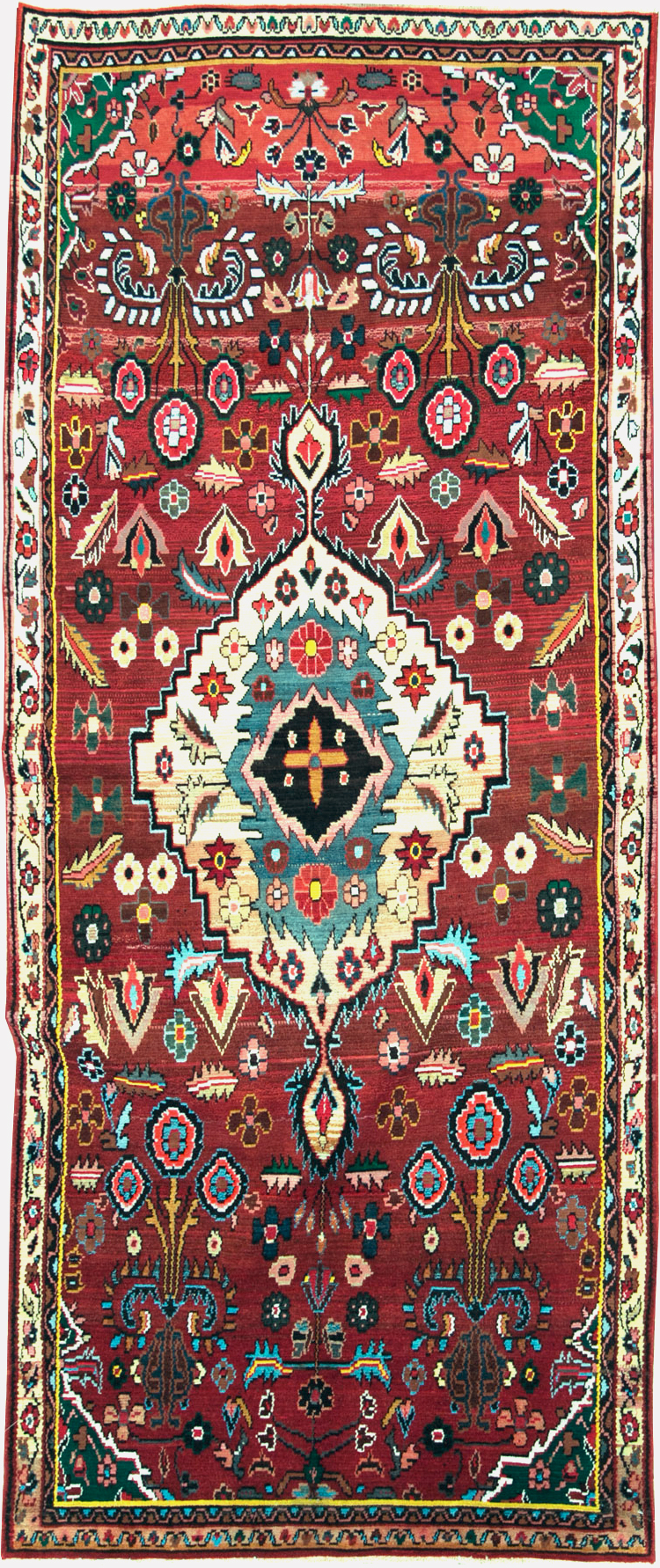 Vintage Persian Hamadan Rug, No.27458 - Galerie Shabab