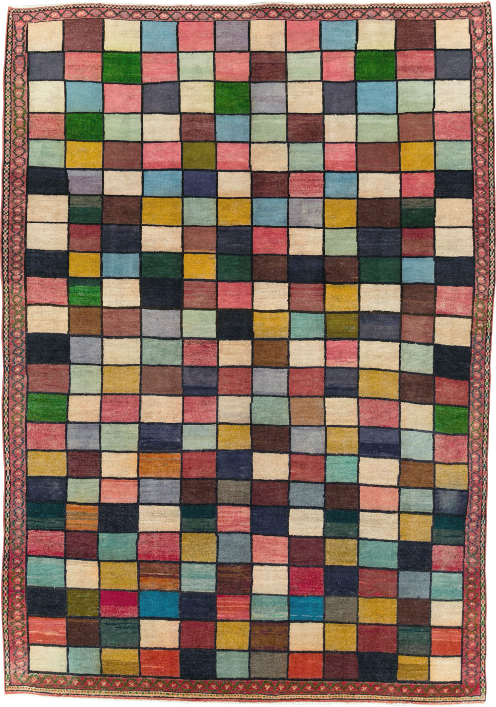 Contemporary Vintage Persian Gabbeh Accent Rug, No.27460 - Galerie Shabab