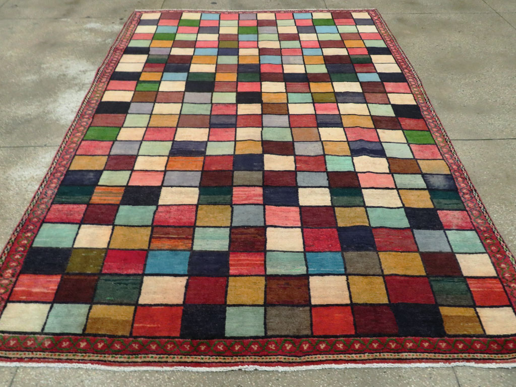 Contemporary Vintage Persian Gabbeh Accent Rug, No.27460 - Galerie Shabab