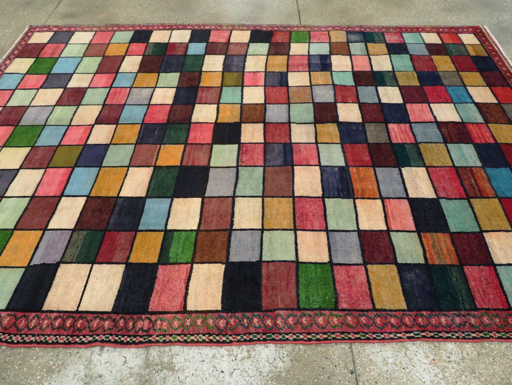 Contemporary Vintage Persian Gabbeh Accent Rug, No.27460 - Galerie Shabab