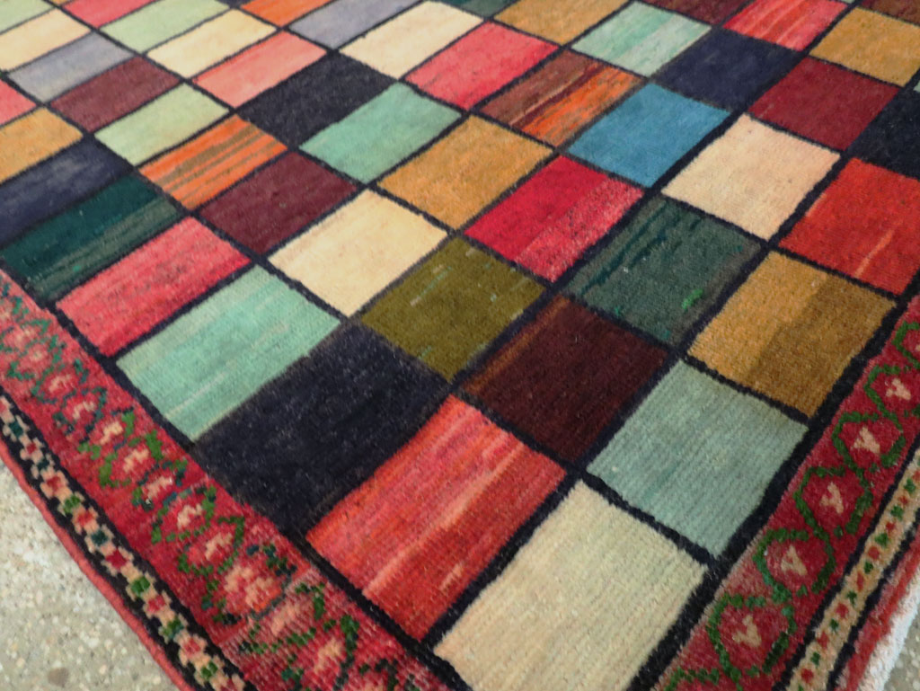 Contemporary Vintage Persian Gabbeh Accent Rug, No.27460 - Galerie Shabab