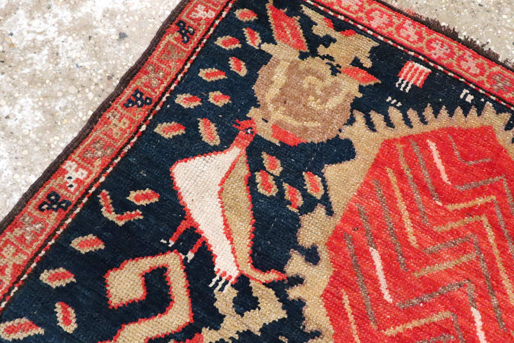 Antique Persian Kurdish Pictorial Rug, No.27469 - Galerie Shabab