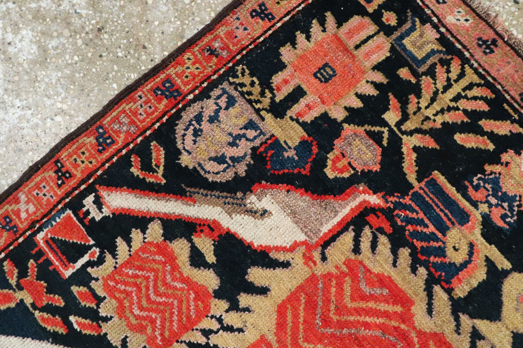 Antique Persian Kurdish Pictorial Rug, No.27470 - Galerie Shabab