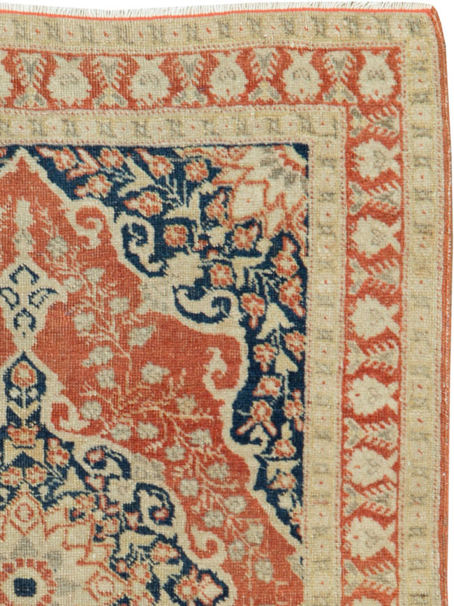 Antique Persian Tabriz Haji Jalili Throw Rug, No.27471 - Galerie Shabab