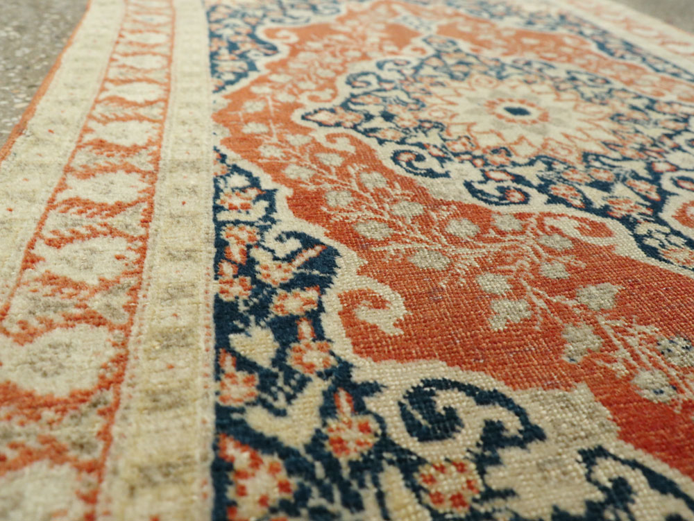 Antique Persian Tabriz Haji Jalili Throw Rug, No.27471 - Galerie Shabab