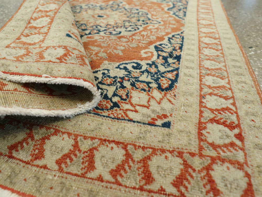 Antique Persian Tabriz Haji Jalili Throw Rug, No.27471 - Galerie Shabab