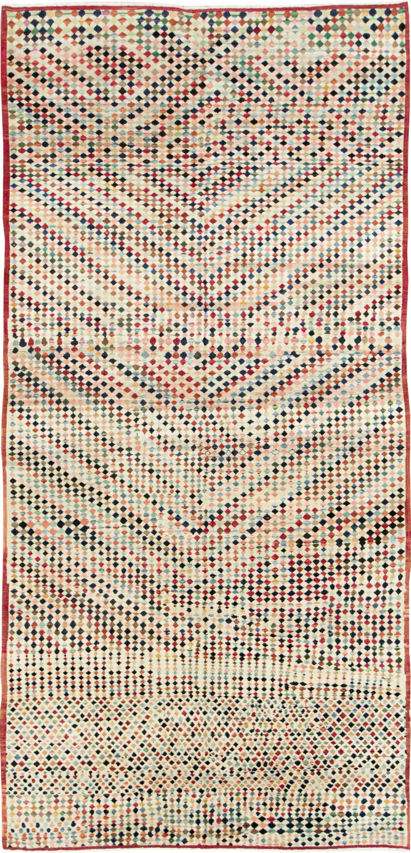 Vintage Turkish Anatolian Gallery Carpet, No.27480 - Galerie Shabab