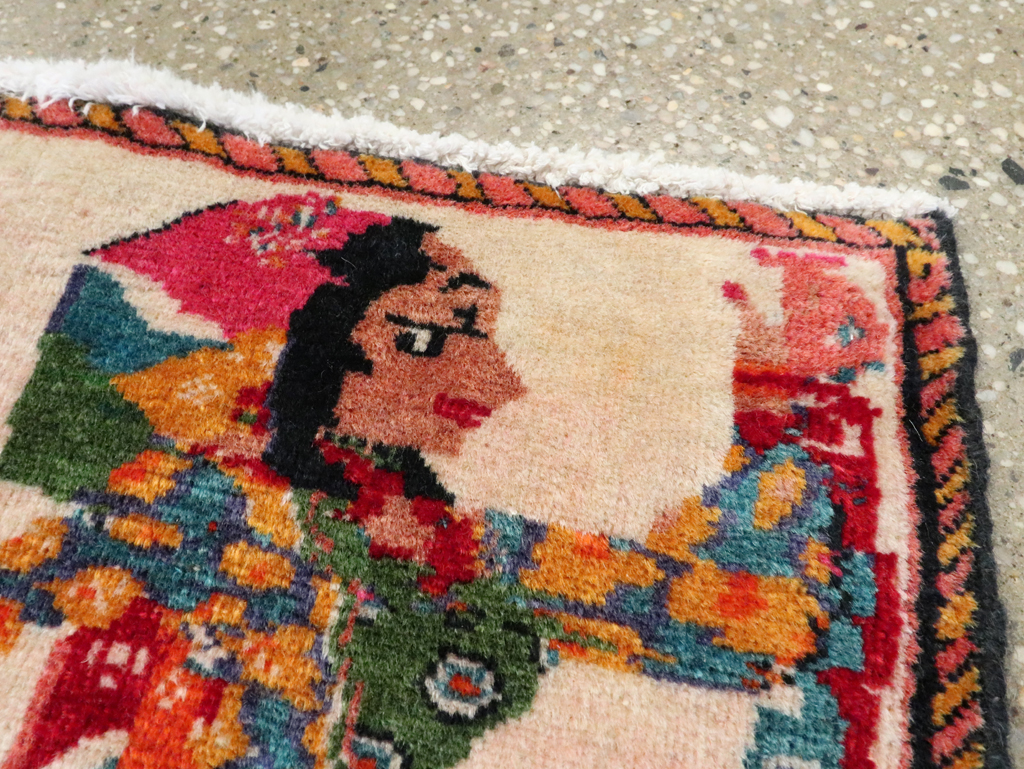 Vintage Persian Shiraz Pictorial Rug, No.27491 - Galerie Shabab