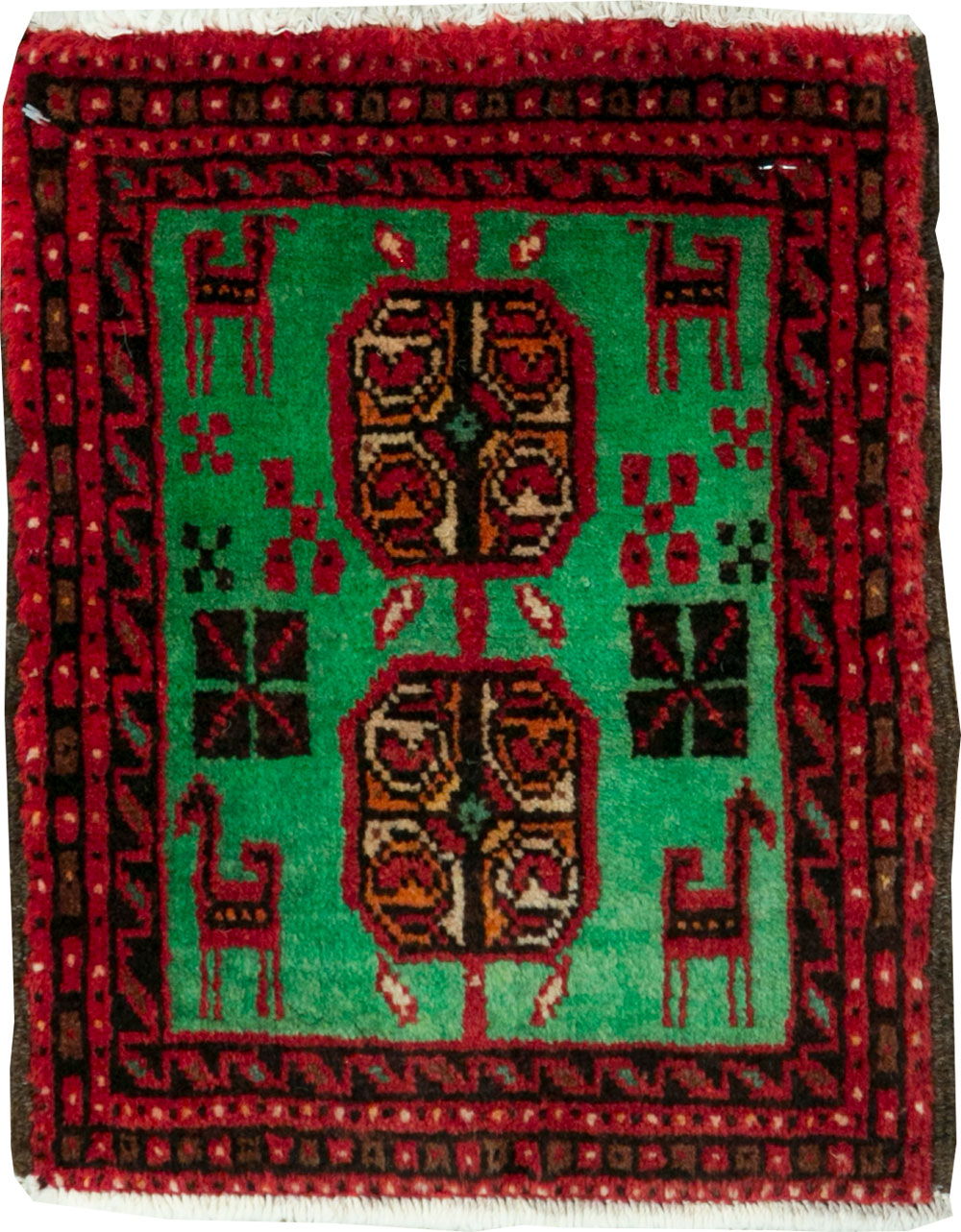 Vintage Persian Baluch Tribal Throw Rug (Pair: 2 of 4), No.27493 - Galerie Shabab