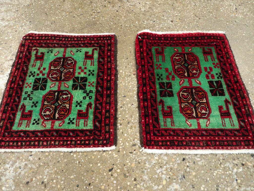 Vintage Persian Baluch Tribal Throw Rug (Pair: 4 of 4), No.27495 - Galerie Shabab