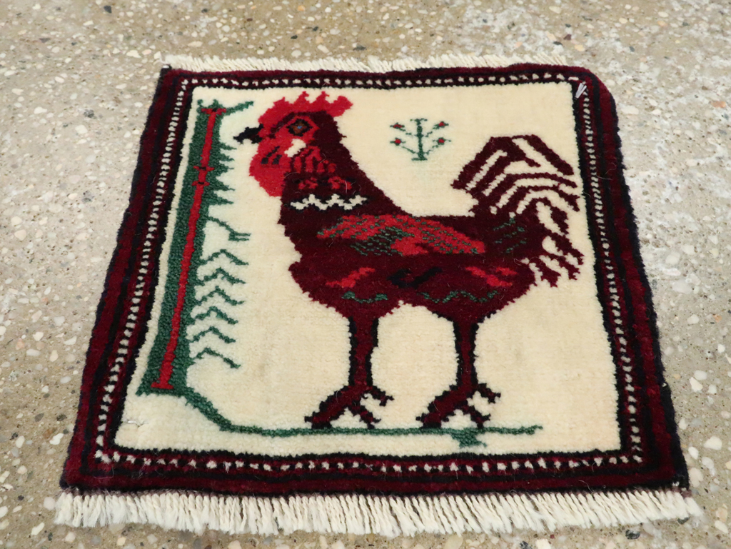 Vintage Persian Pictorial Baluch Rug (Pair: 1 of 2), No.27496 - Galerie Shabab