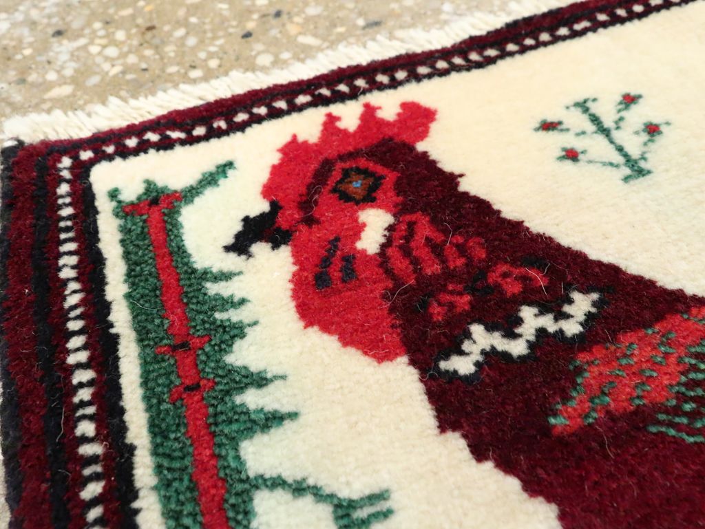 Vintage Persian Pictorial Baluch Rug (Pair: 1 of 2), No.27496 - Galerie Shabab