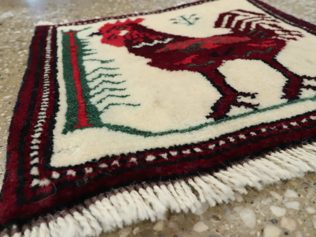 Vintage Persian Pictorial Baluch Rug (Pair: 1 of 2), No.27496 - Galerie Shabab