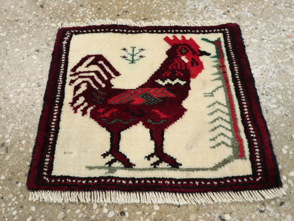 Vintage Persian Pictorial Baluch Rug (Pair: 2 of 2), No.27497 - Galerie Shabab