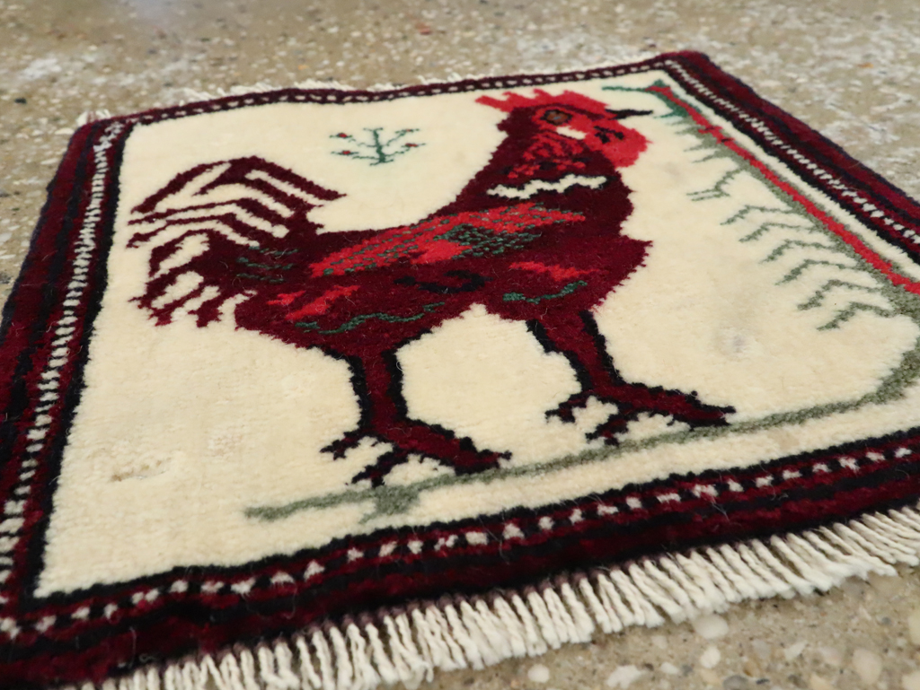 Vintage Persian Pictorial Baluch Rug (Pair: 2 of 2), No.27497 - Galerie Shabab