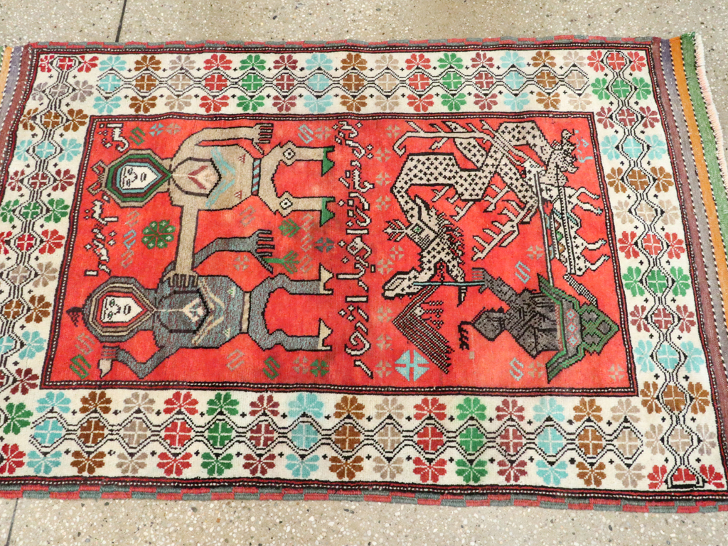 Tribal Persian Baluchi Pictorial Rug, No.27499 - Galerie Shabab
