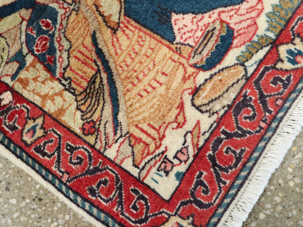 Vintage Persian Tabriz Pictorial Rug (Pair: 1 of 2), No.27505 - Galerie Shabab