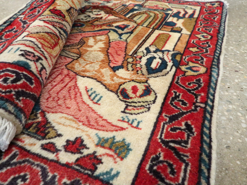 Vintage Persian Tabriz Pictorial Rug (Pair: 2 of 2), No.27506 - Galerie Shabab