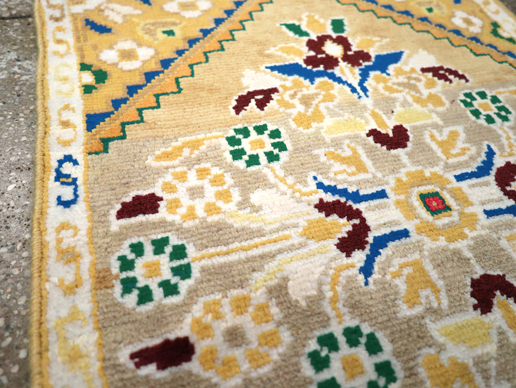 Vintage Persian Mahal Throw Rug (Pair: 1 of 2), No.27507 - Galerie Shabab