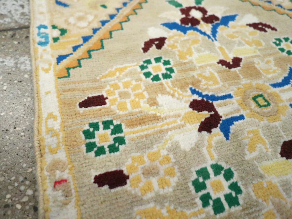 Vintage Persian Mahal Throw Rug (Pair: 2 of 2), No.27508 - Galerie Shabab