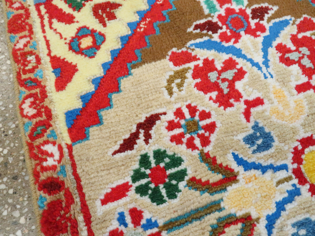 Vintage Persian Mahal Throw Rug (Pair: 2 of 2), No.27510 - Galerie Shabab
