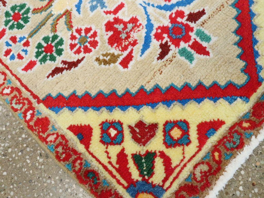 Vintage Persian Mahal Throw Rug (Pair: 2 of 2), No.27510 - Galerie Shabab