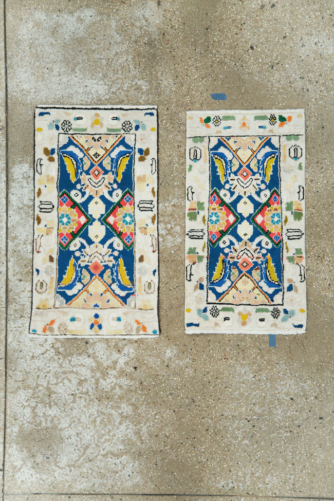 Vintage Persian Mahal Rug (Pair: 1 of 2), No.27512 - Galerie Shabab