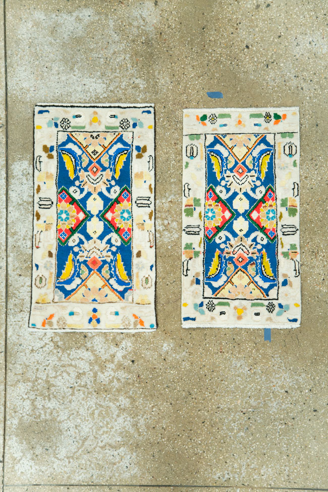 Vintage Persian Mahal Rug (Pair: 1 of 2), No.27512 - Galerie Shabab