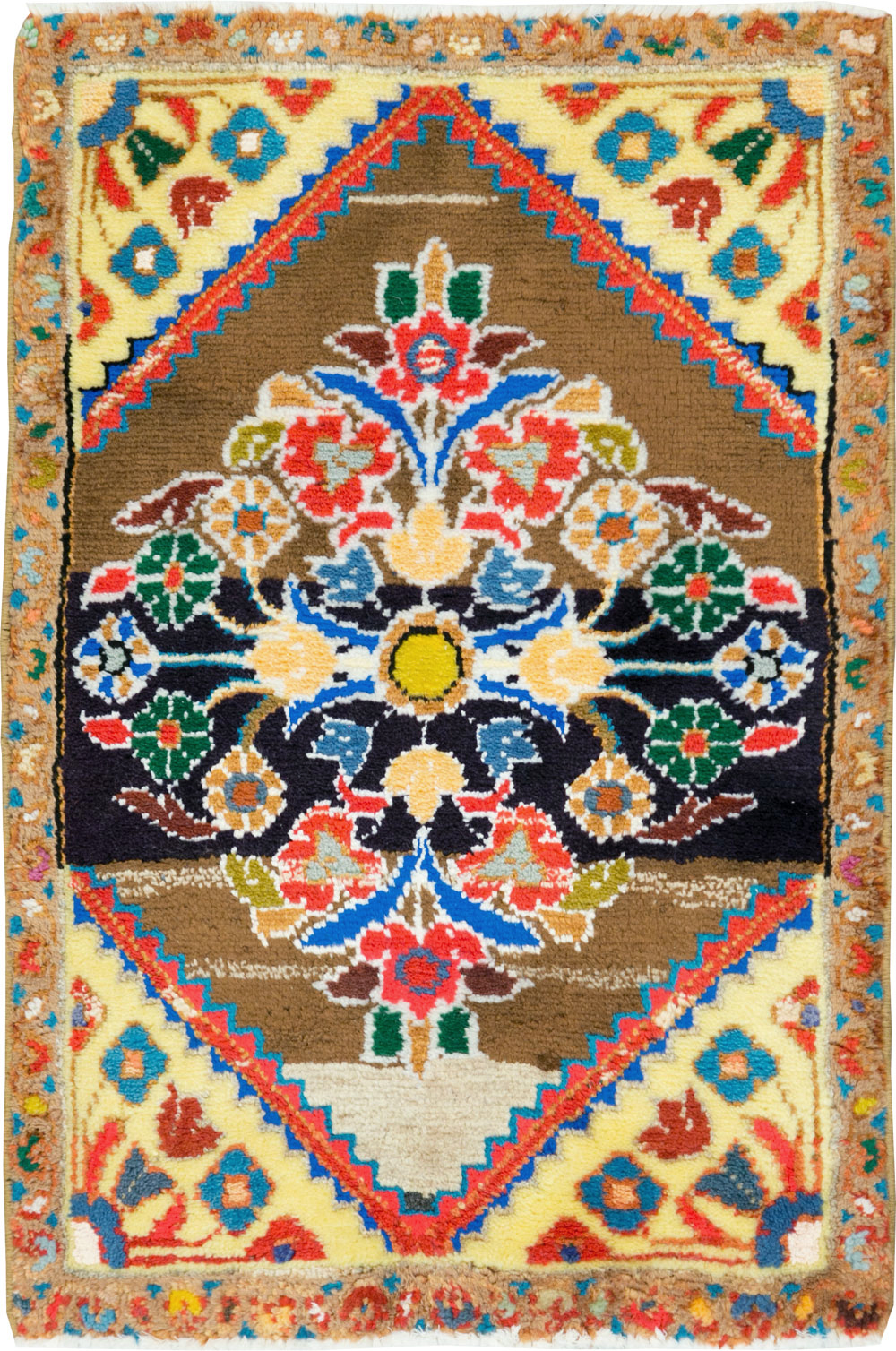 Vintage Persian Hamadan Throw Rug, No.27514 - Galerie Shabab