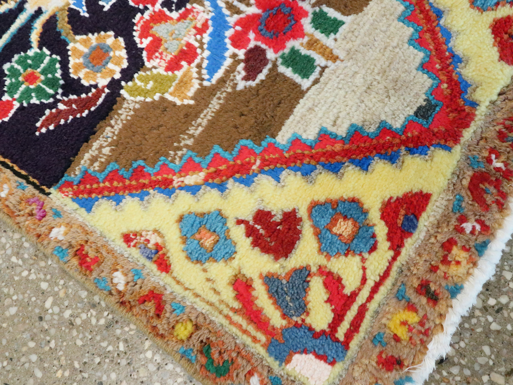 Vintage Persian Hamadan Throw Rug, No.27514 - Galerie Shabab