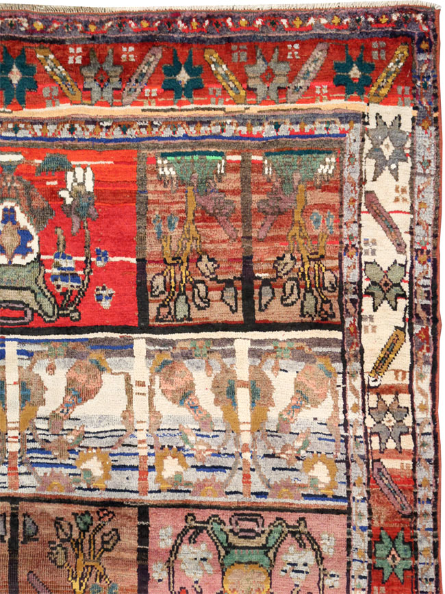 Vintage Persian Mahal Rug, No.27516 - Galerie Shabab